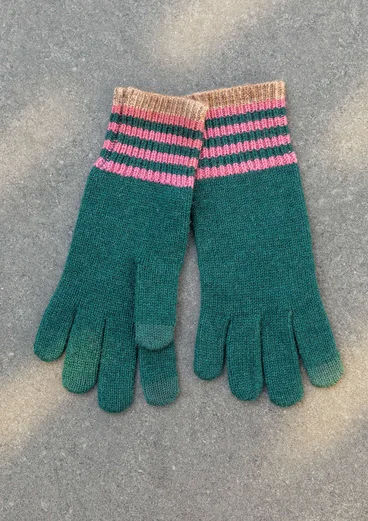 Fingerhandschuhe aus Lammwolle - dunkeljaspis-melange