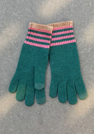 Fingerhandschuhe aus Lammwolle - dunkeljaspis-melange
