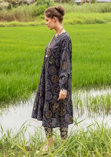 Webkleid „Poesi“ aus Bio-Baumwolle - schwarz