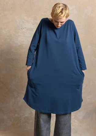 Jerseykleid „Theia“ aus Bio-Baumwolle/Elasthan - pazifikblau