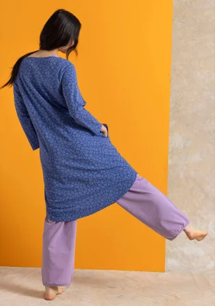 Jerseykleid „Theia“ aus Bio-Baumwolle/Elasthan - altblau-gemustert
