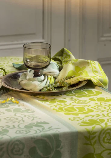 “Vinterros” kitchen towel in organic cotton - putty
