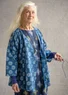 “Clay” wrap blouse in organic cotton (indigo S)