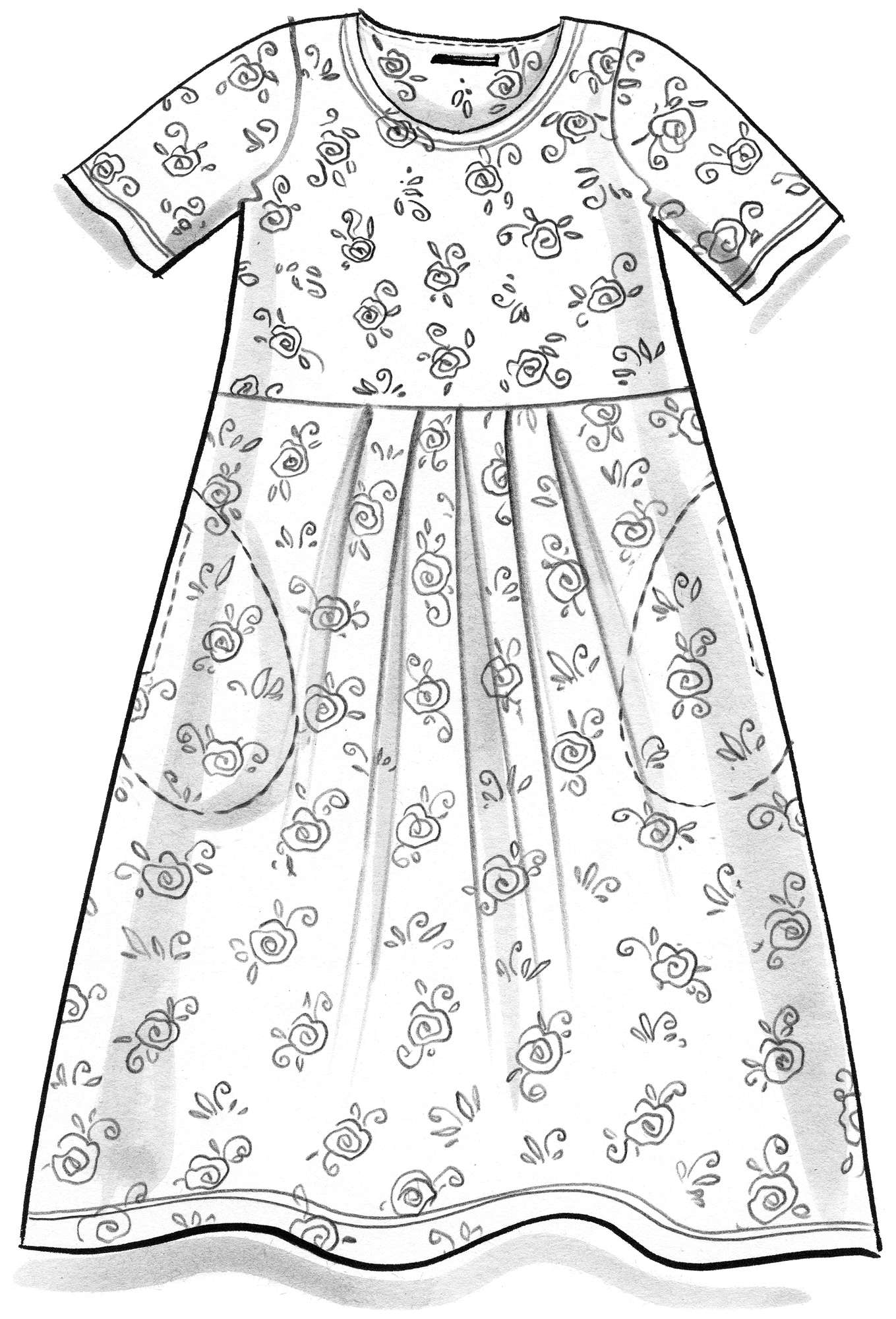 Tricot jurk  Sofia  van biologisch katoen/modal