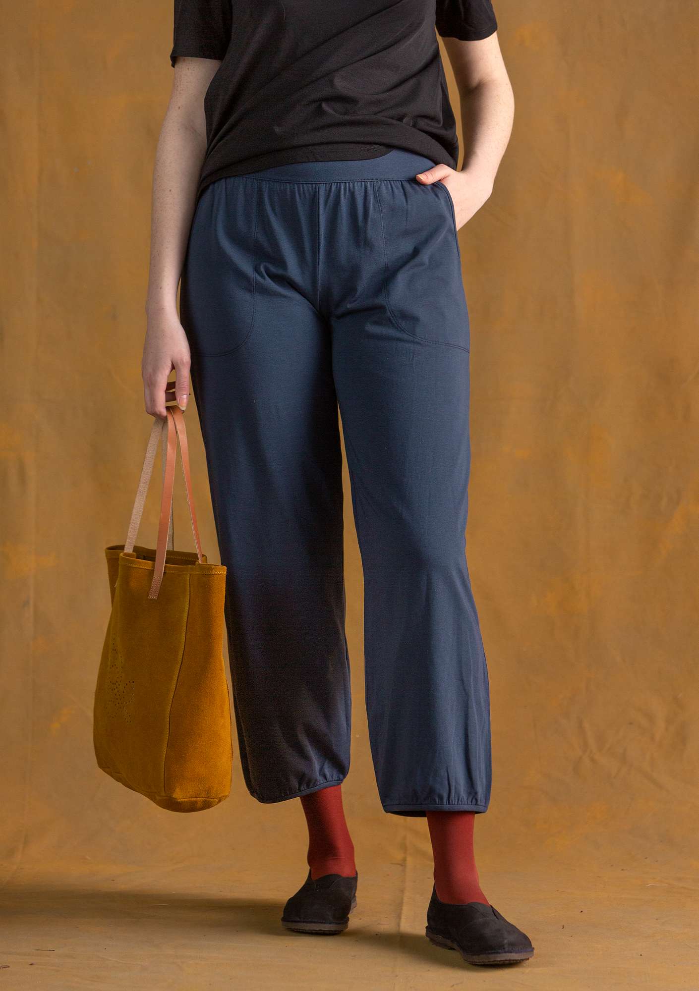 Solid-colour trousers dark indigo