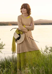 Tunic in a linen/recycled linen knit fabric - oatmeal
