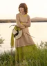 Tunic in a linen/recycled linen knit fabric (oatmeal S)