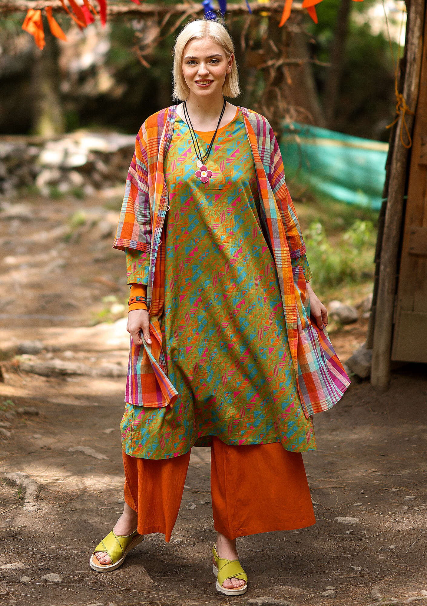 Shiva” woven dress in organic cotton gudrunsjoden.com