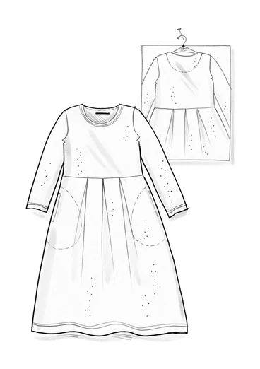 “Fyrverkeri” velour dress in organic cotton/recycled polyester - black