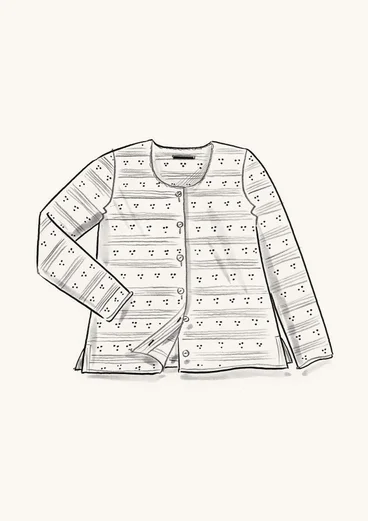Ajourgebreid vest  - indigoblauw