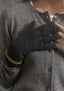 Handschoenen van biologisch katoen/wol met touchfunctie donker asgrijs thumbnail