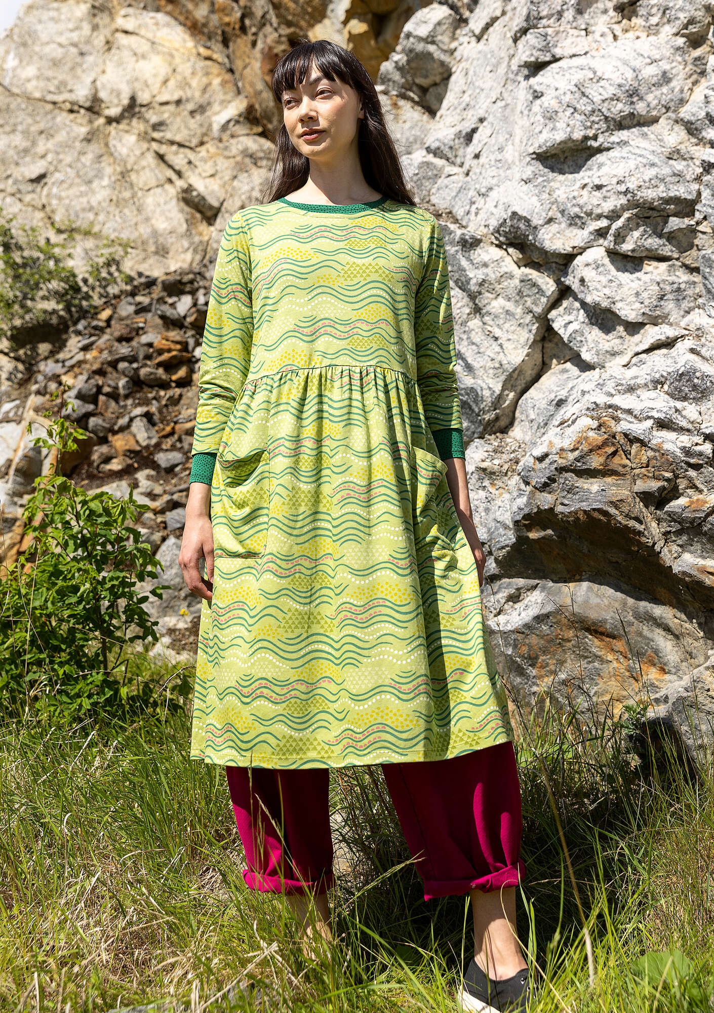 Dorinda” jersey dress in organic cotton/modal gudrunsjoden.com