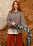 Gestreifte, gepunktete oder einfarbige Strickjacke „Wilma“ aus Lammwolle (taupe melange-gemustert L)