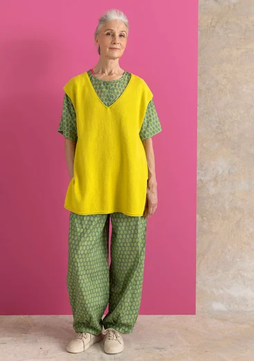 Strickpullunder aus Bio-/Recycling-Baumwolle - dijonsenf