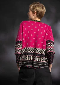 Vest "Noon" van wol/lyocell - donkerpioen