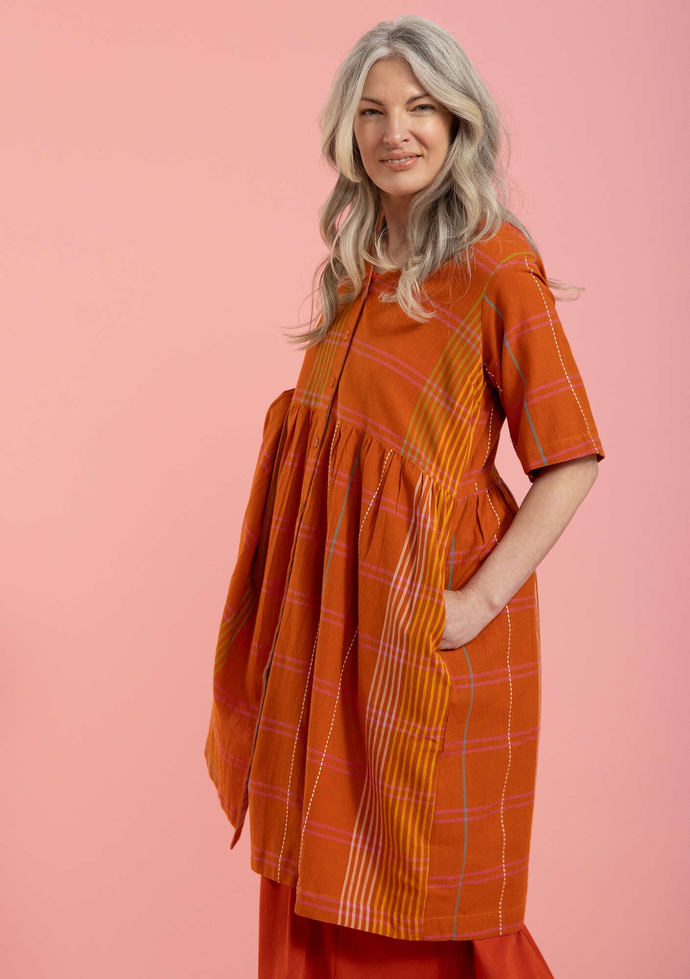 Fields woven dress in cotton