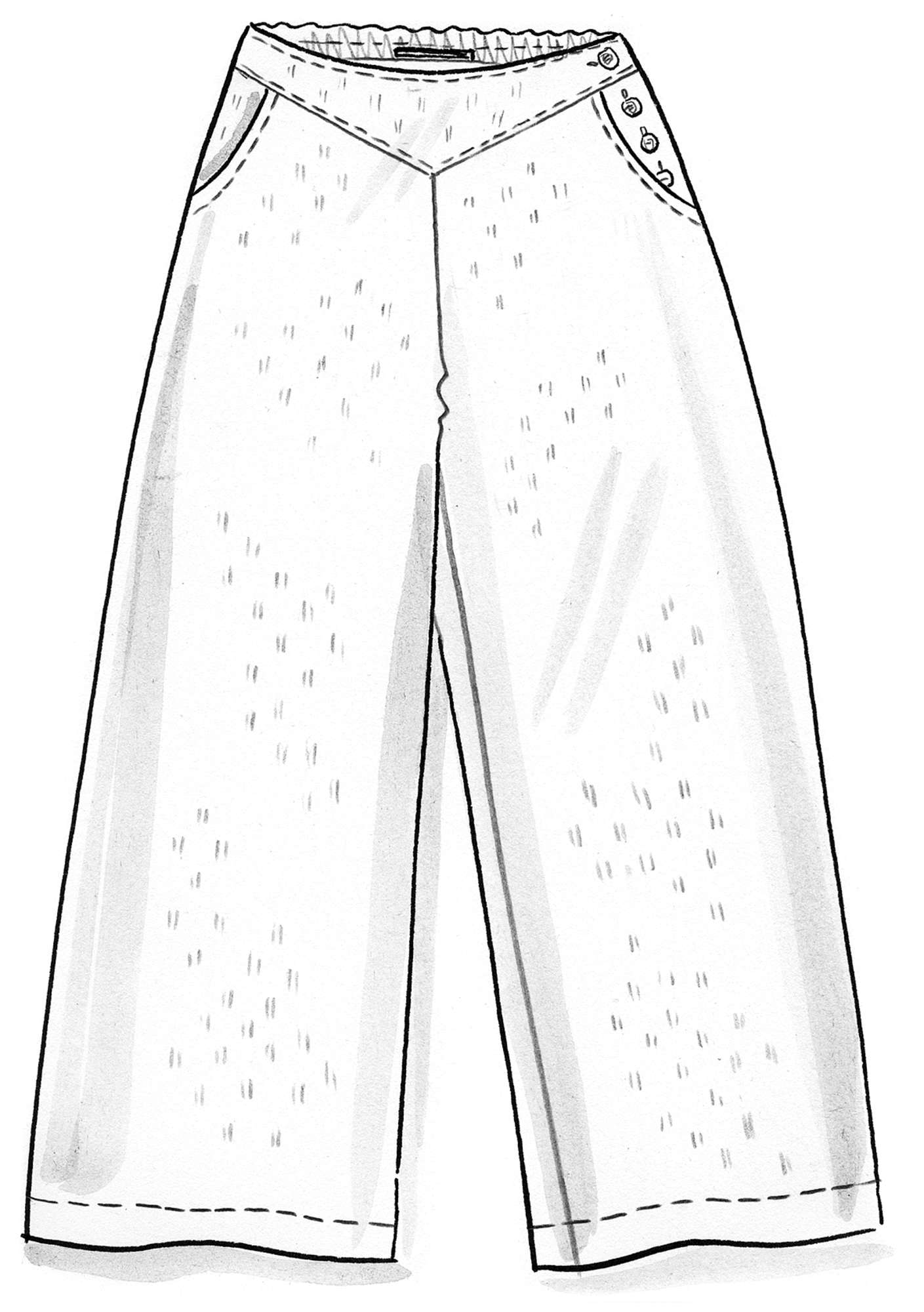Pantalon en coton biologique/lin