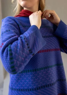 Pull "Haida" en laine recyclée feutrée - lupin