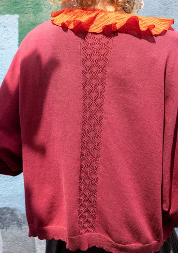 Gilet "Pauline" en coton biologique/recyclé - figue