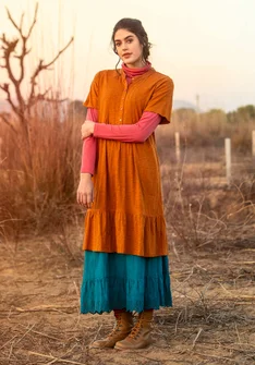 Organic cotton jersey dress - amber