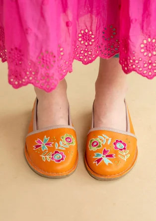 Nappa ballerina shoes - masala