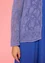 “Luisa” pointelle cardigan in linen/recycled cotton (dark lavender S)