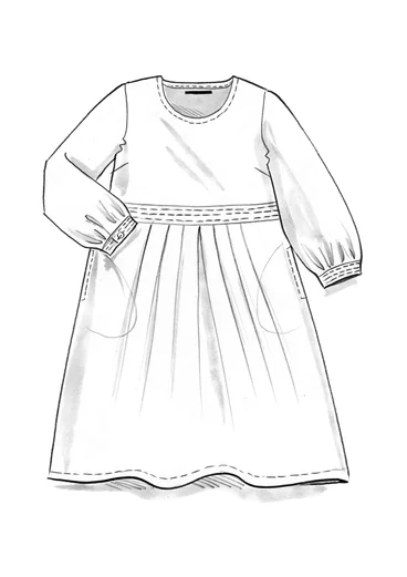 Robe "Silvertärna" en coton biologique tissé - noir