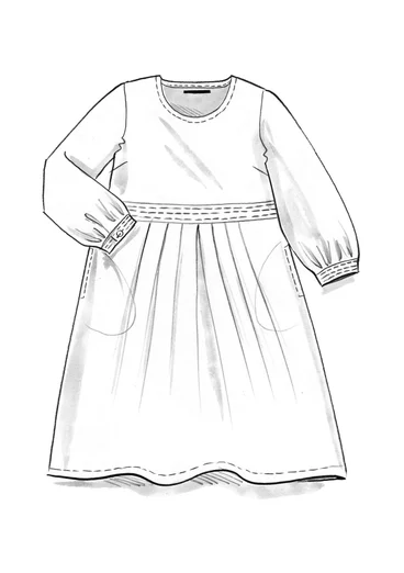 Robe "Silvertärna" en coton biologique tissé - noir