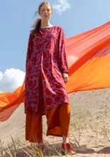 Robe tissé "Moonlight" en viscose/lin - rouge vif