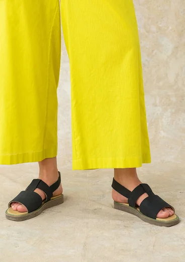 Sandalen aus Nubukleder - schwarz