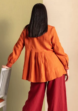 Vevd bluse «Fiona» i lin - henna