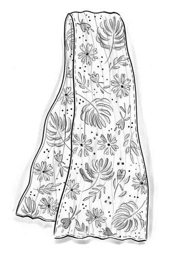 Écharpe "Hedda" en coton biologique - noir