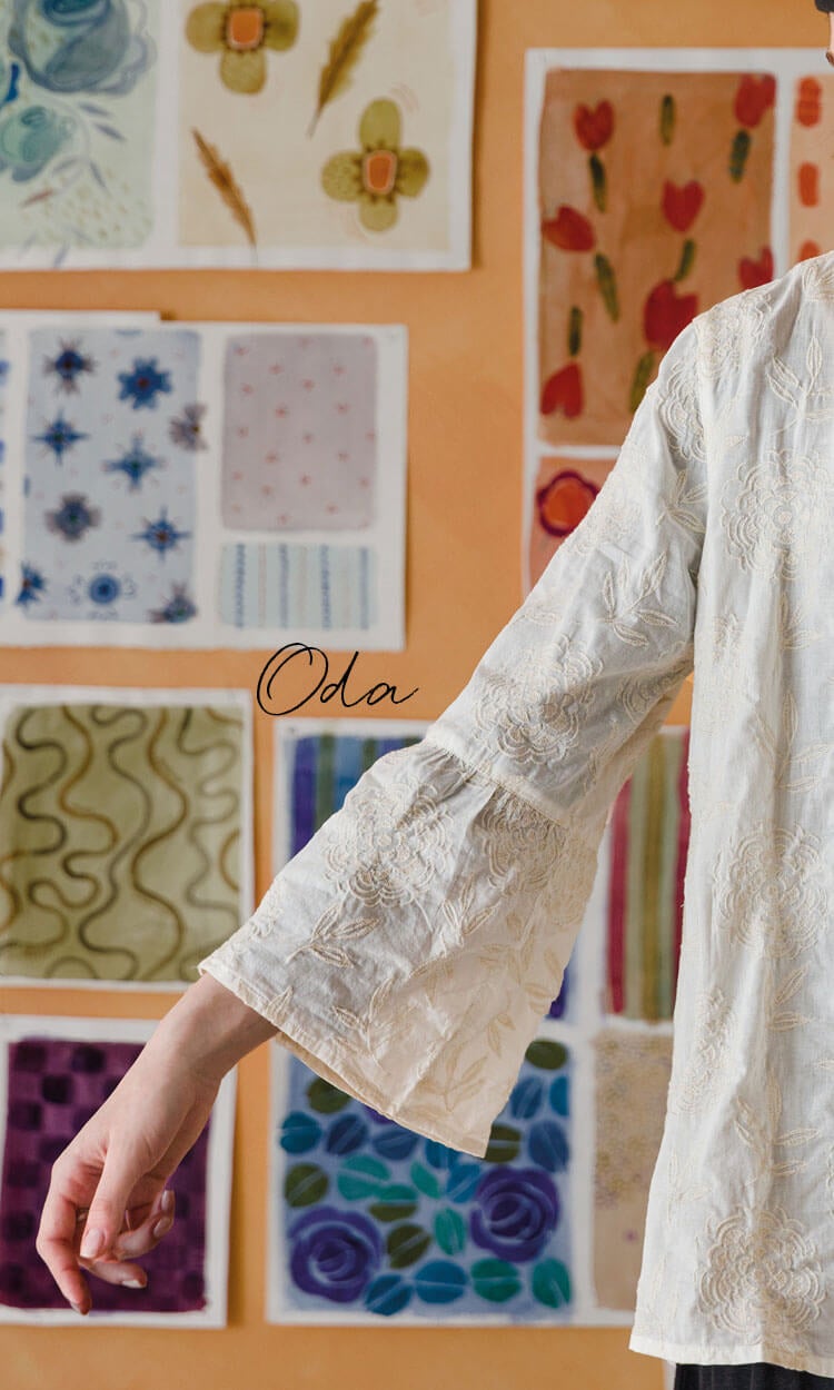 “Oda” organic cotton blouse