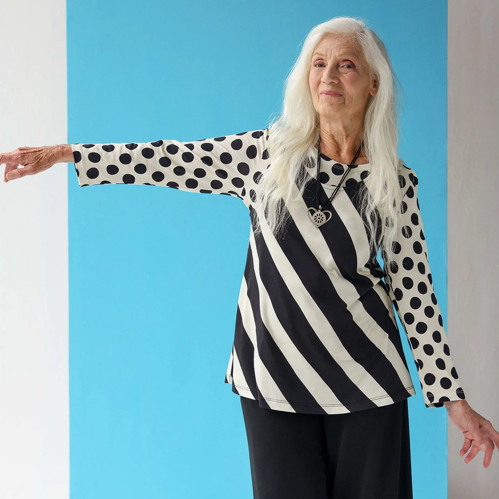 “Eyra” organic cotton/modal jersey tank top - black/feather