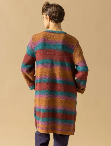 Long gilet "Ella" en laine/coton biologique - koppar