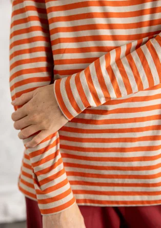 Basic-Streifenshirt aus Bio-Baumwolle - hagebutte-dunkelnatur