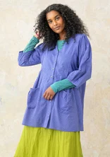 Woven organic cotton smock blouse - himmelsbl