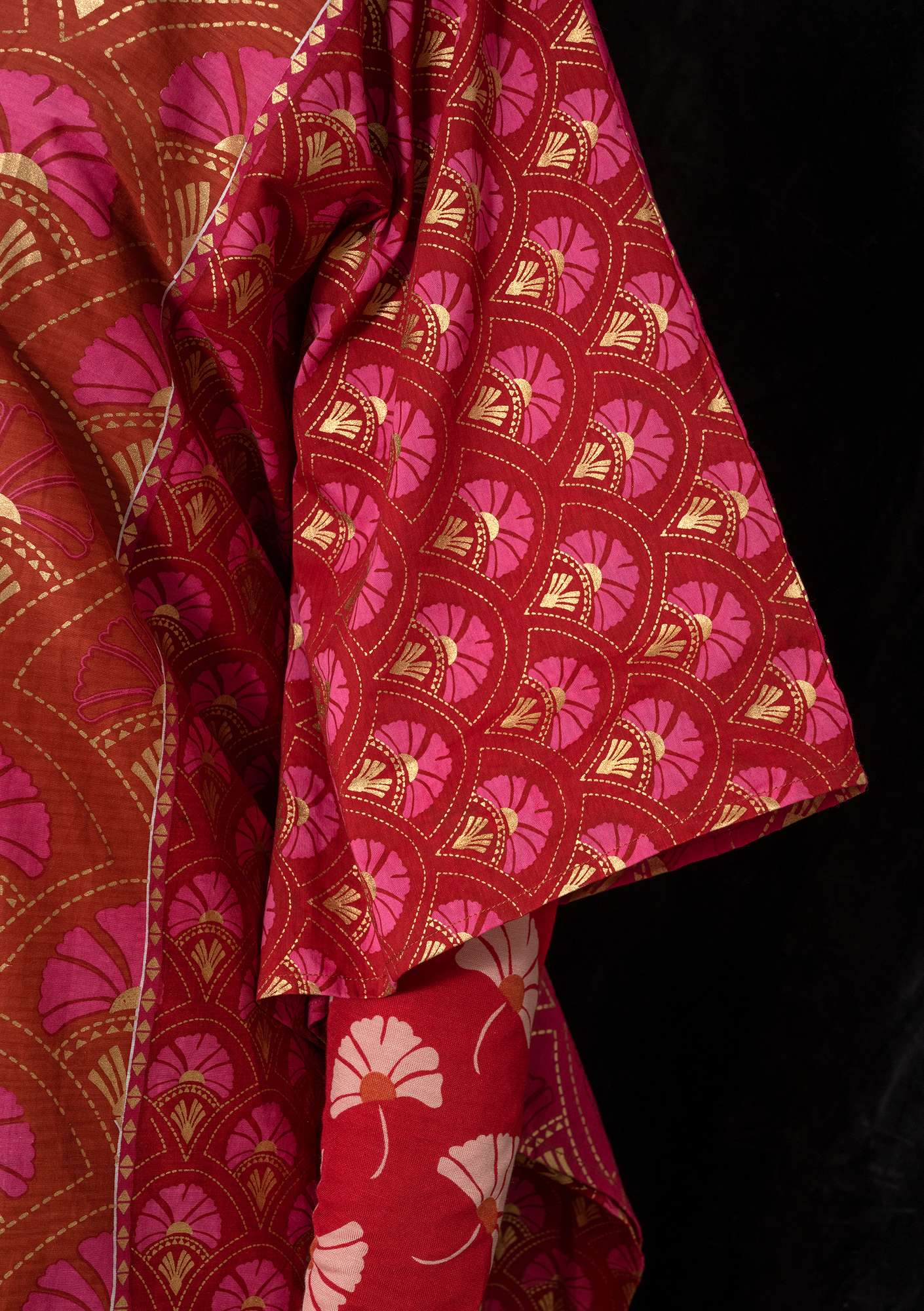 “Première” woven tunic in organic cotton/silk copper thumbnail
