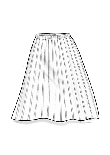 Rib-knit, organic/recycled cotton skirt - monstera