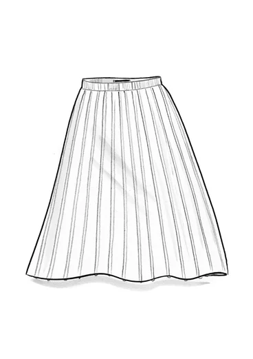 Rib-knit, organic/recycled cotton skirt - monstera