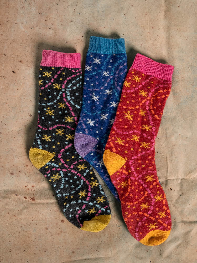 “Aurora” wool blend socks