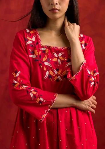 “Volcano” woven organic cotton dress -