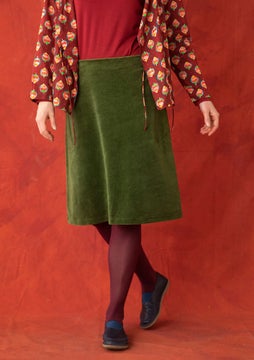 Solid-colour velour skirt pine