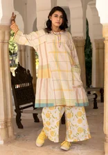 Geweven jurk "Fields" van katoen - ofrgad