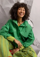 Jacke aus Bio-Baumwollgewebe - basilikum