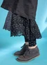 Stiefeletten aus Veloursleder (aschgrau 40)