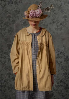 Blouse "Fille" en tissu de coton biologique - seigle