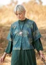 “Rose hip” woven organic cotton blouse (indigo green L)