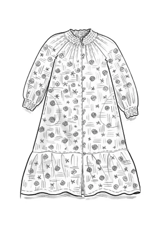 “Gjusta” woven organic cotton dress - elm green