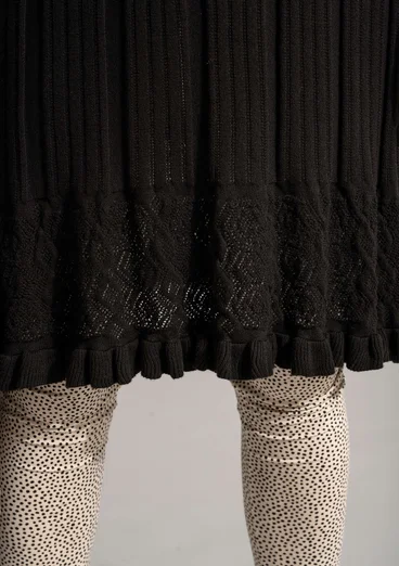Strickkleid „Raya“ aus Bio-Baumwolle - schwarz